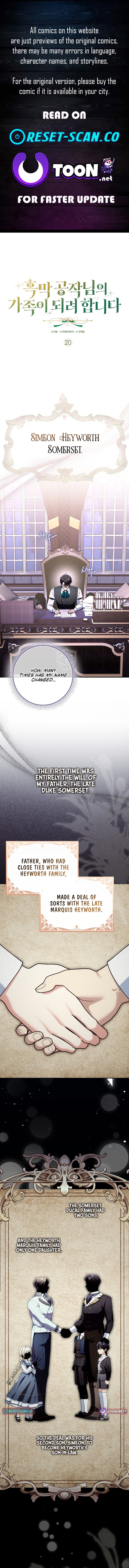 I'm Going to Become the Dark Duke's Family Chapter 20 Page 1